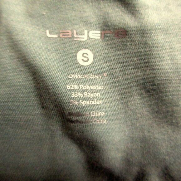 Layer 8 Pullover Top LS Hi-Low Shoulder Cut-Out Tee GreenJuniper Sz S NEW - Picture 5 of 7